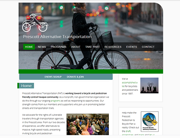 Prescott Alternative Transportation website image